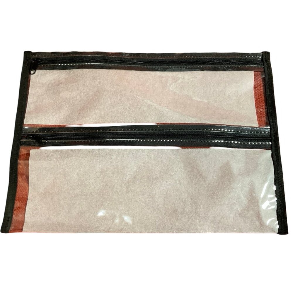 Clear Two Section Travel Makeup Bag